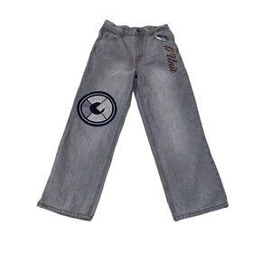 Vintage G-Unit Denim Grey Jean Pant Embroidered Logo Youth Size 16 RARE (28L)